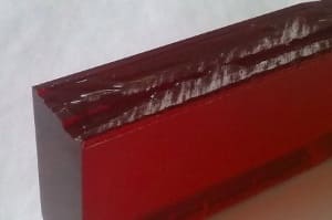 Plexiglas - glued joint for machining